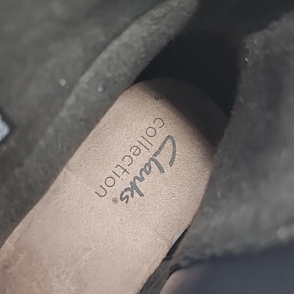 CLARKS TERESA SKIP COLOR BLUE LEATHER ZIP CLOSE ANKLE BOOT WOMEN'S SIZE 10 NWOB - Picture 3 of 16